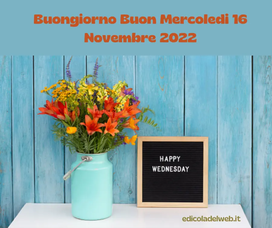 Buongiorno Buon Mercoledi 16 Novembre 2022: immagini nuove e frasi del Buongiorno