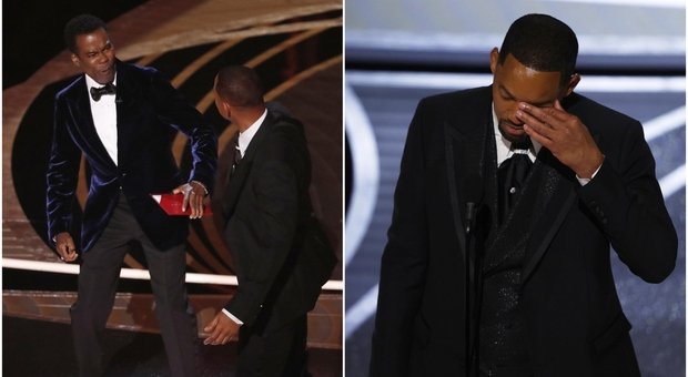 Will Smith colpisce Chris Rock sul palco degli Oscar dopo lo scherzo di Jada Pinkett Smith